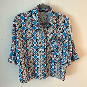 Zara tropical flower shirt SO cute and PERFECT for the summer, size S, NOT WORN